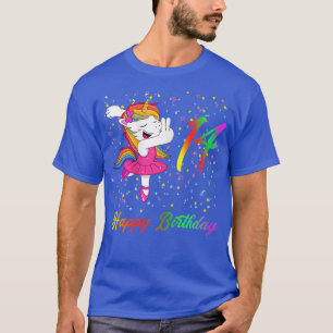 Camiseta Cumpleaños de 14 años, Ballet Unicornio