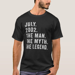 Camiseta Cumpleaños de 20 años, leyenda del mito del hombre