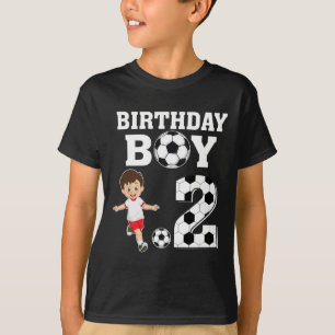 Camiseta Cumpleaños de 2 años niño amante del fútbol fiesta