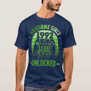 Camiseta Cumpleaños De 30 Años Desbloqueado Nivel 30 Impres