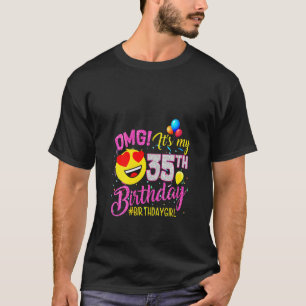 Camiseta Cumpleaños De 35 Años De La Mujer Oh Dios Es Mi Cu