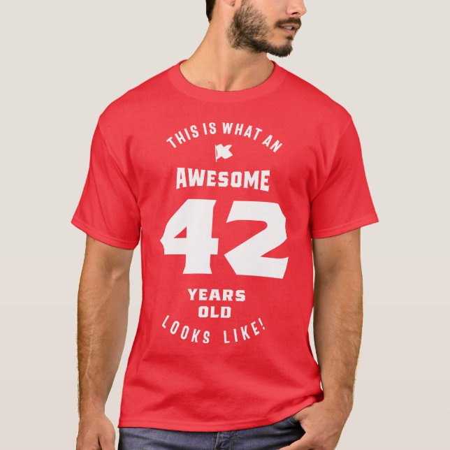 Camiseta Cumpleaños de 42 años (Anverso)
