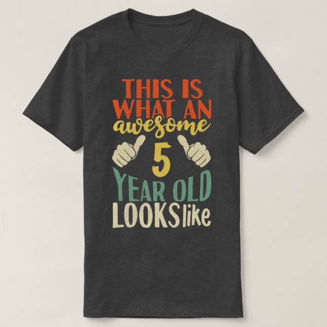Camiseta cumpleaños de 5 años (Diseño del anverso)