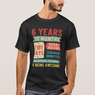 Camiseta Cumpleaños De 6 Años De Edad