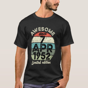 Camiseta Cumpleaños de 70 años TShirt 7 de abril de 1952 70
