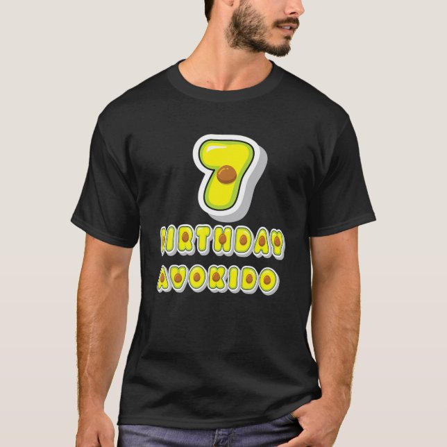 Camiseta Cumpleaños De 7 Años Avokido Funny 7 Años Pa (Anverso)