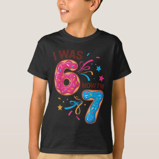 Camiseta Cumpleaños de 7 años era 6 ahora tengo 7 67 hombre