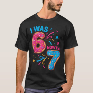 Camiseta Cumpleaños de 7 años era 6 ahora tengo 7 67 niños