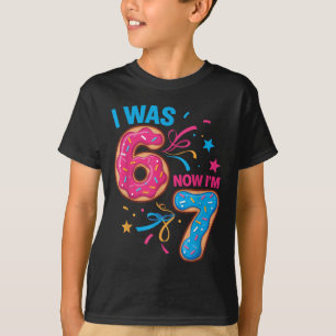 Camiseta Cumpleaños de 7 años era 6 ahora tengo 7 67 niños