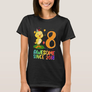Camiseta Cumpleaños de 8 Años Amante de las Gallinas Increí