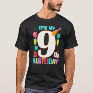 Camiseta Cumpleaños de 9 años, mi noveno cumpleaños