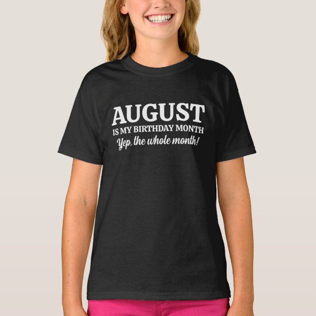 Camiseta Cumpleaños de Agosto  (Anverso)