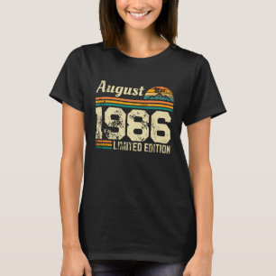 Camiseta Cumpleaños de agosto año personalizado