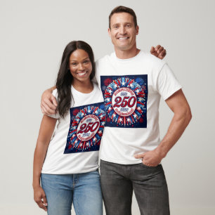 Camiseta Cumpleaños de América Semiquin RWB Fuegos Artifici