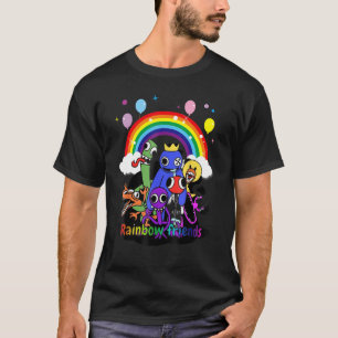 Camiseta Cumpleaños De Amigos Del Arcoiris Para Niños Y Adu