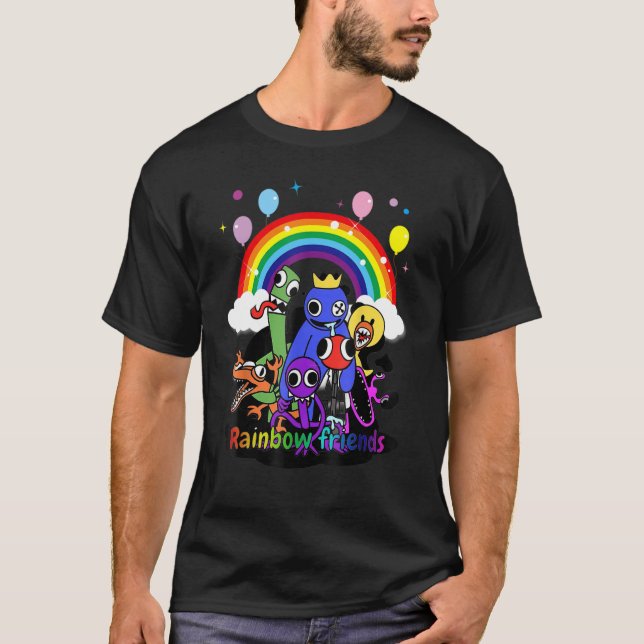 Camiseta Cumpleaños De Amigos Del Arcoiris Para Niños Y Adu (Anverso)