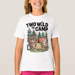 Camiseta Cumpleaños de animal de bosque acuarela camper 2d