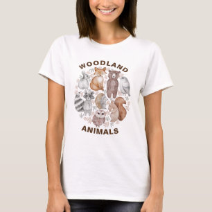 Camiseta Cumpleaños de Animales del Bosque Encantador