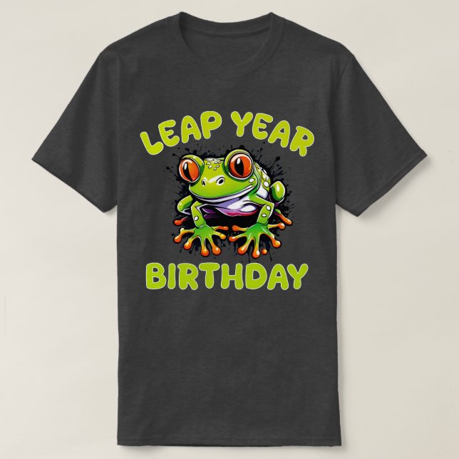 Camiseta cumpleaños de año bisiesto (Diseño del anverso)