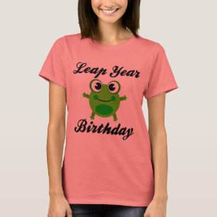 Camiseta Cumpleaños de Año Salto, Rana Cuta