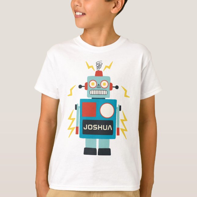 Camiseta Cumpleaños de Antique Toy Robot (Anverso)