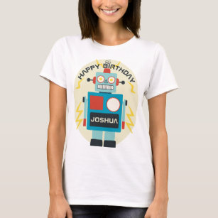 Camiseta Cumpleaños de Antique Toy Robot