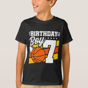 Camiseta Cumpleaños de baloncesto niño de 7 años cumpleaños