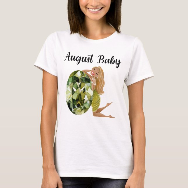Camiseta Cumpleaños de bebé de agosto (Anverso)