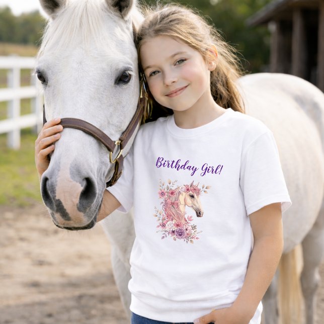 Camiseta Cumpleaños de caballo flores pastel potrancas boni (Subido por el creador)