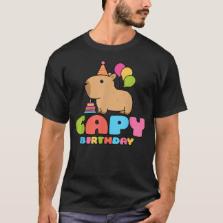 Camiseta Cumpleaños de Capibara Amante de Capibaras Diverti