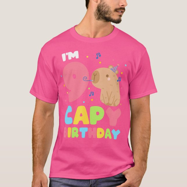 Camiseta Cumpleaños De Capy De 9 Años Es Mi Noveno Aniversa (Anverso)