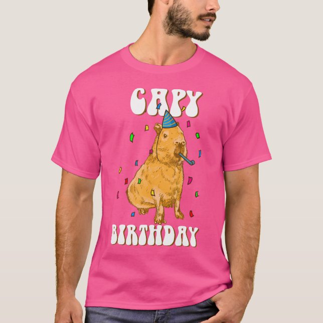 Camiseta Cumpleaños de Capy I Funny Capybara (Anverso)