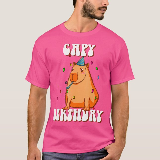 Camiseta Cumpleaños de Capy I Funny Capybara (Anverso)
