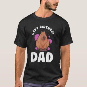 Camiseta Cumpleaños de Capy Papá Cute Capybaras Animal Capy