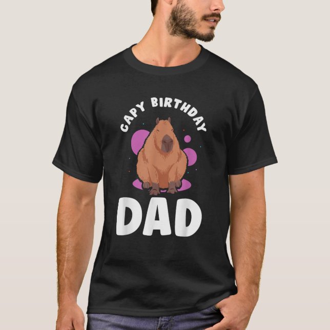 Camiseta Cumpleaños de Capy Papá Cute Capybaras Animal Capy (Anverso)