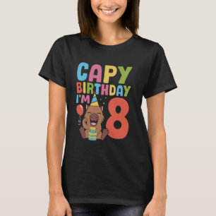Camiseta Cumpleaños de Capy Tengo 8 años de Capibara 8º cum