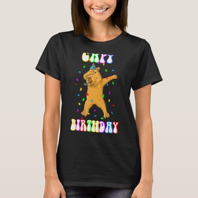 Camiseta Cumpleaños de Capybara Capy (Anverso)
