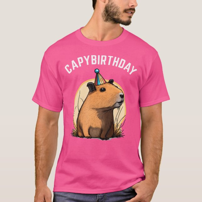 Camiseta Cumpleaños de Capycumpleaños Capybara (Anverso)