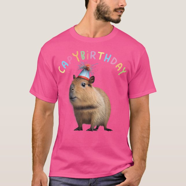 Camiseta Cumpleaños de Capycumpleaños Capybara (Anverso)