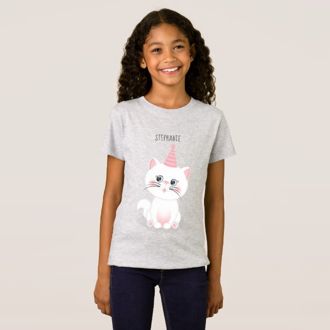 Camiseta Cumpleaños de Cat Purr-fect (Anverso completo)
