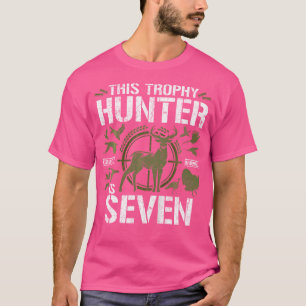 Camiseta Cumpleaños de caza de 7 años Pato Cazador de Cierv