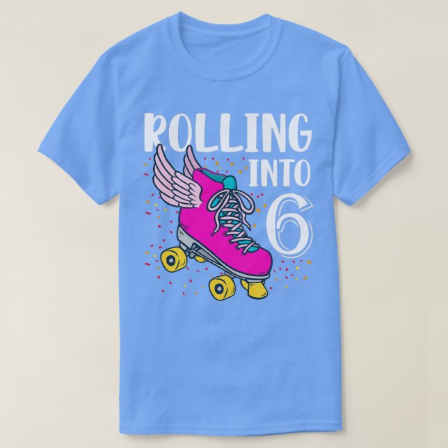 Camiseta Cumpleaños de Chicas de 6 años (Diseño del anverso)