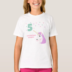 Camiseta Cumpleaños de Chicas Unicornio Mágico