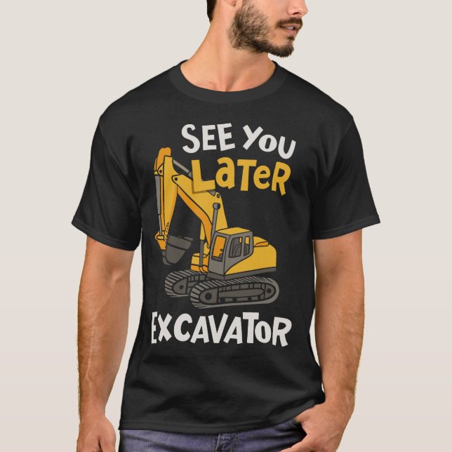 Camiseta Cumpleaños de construcción de Excavator (Anverso)