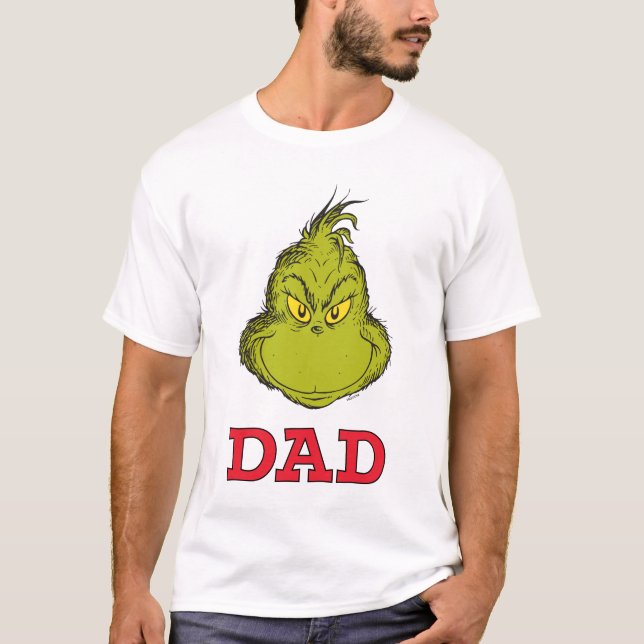Camiseta Cumpleaños de copo de nieve rojo y verde Grinch (Anverso)