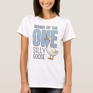 Camiseta Cumpleaños de Custom Blue Mama del One Silly Goose