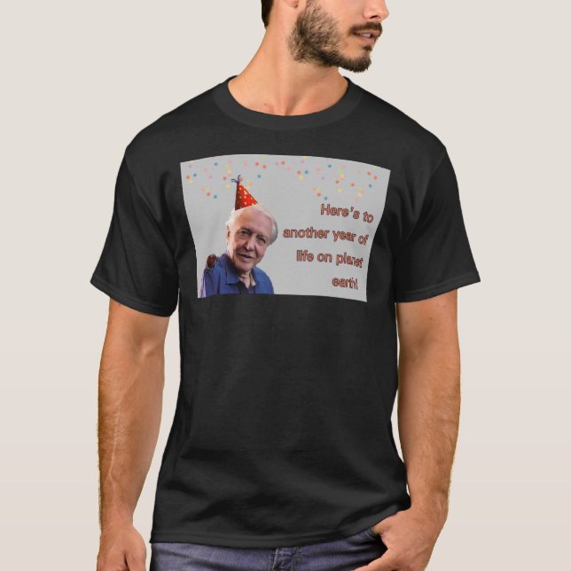 Camiseta Cumpleaños de David Attenborough   (Anverso)