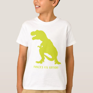 Camiseta Cumpleaños de Dinosaurios T Rex Personalizado