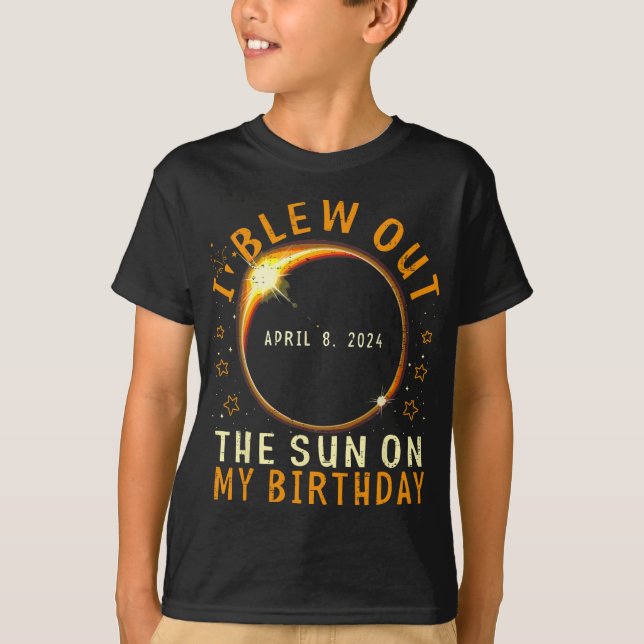 Camiseta Cumpleaños De Eclipse Salí Del Sol En Mi Cumpleaño (Anverso)
