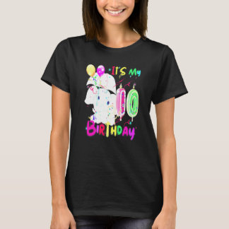 Camiseta Cumpleaños de Elefante Es Mi Cumpleaños Número 10